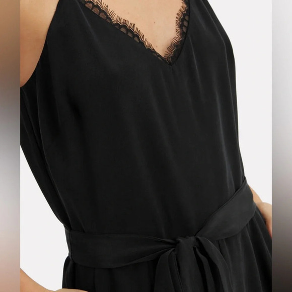 L'AGENCE DIA CAMISOLE Belted JUMPSUIT in Black - Picture 5 of 14